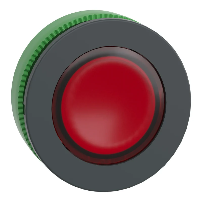 Head For Illuminated Push Button, Harmony XB5, Red, 30mm, Universal LED, Plain Lens