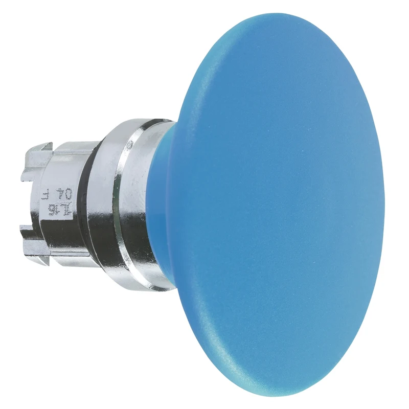 Harmony XB4, Mushroom Push Button Head 60mm, Metal, Blue, 22mm, Spring Return