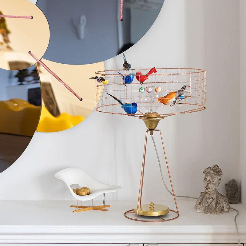 Lampe à poser Volière Tambour - Mathieu Challières