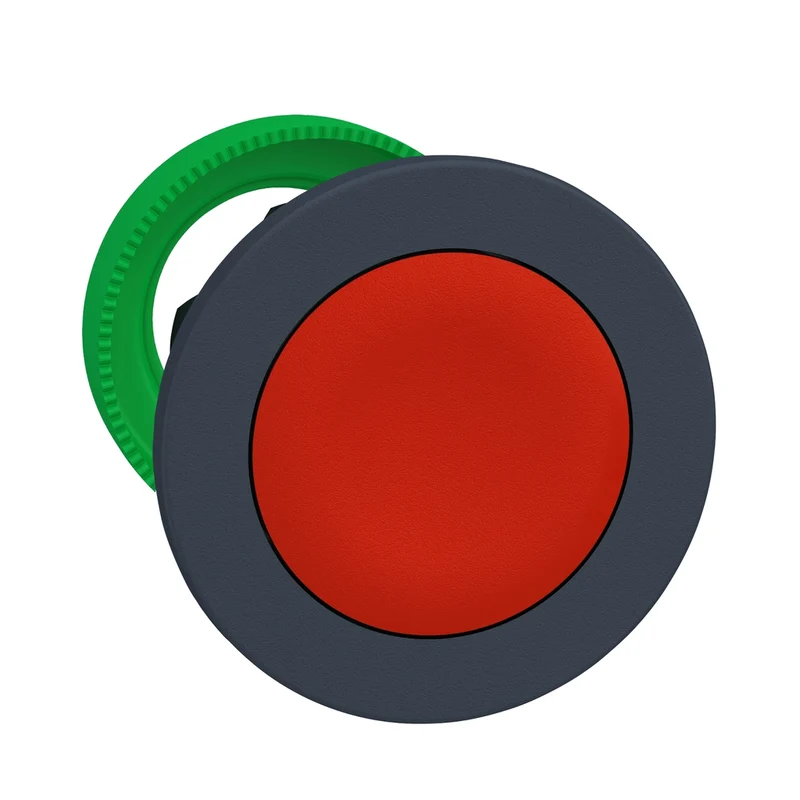 Flush Mounted Push Button Head, Harmony XB5, Plastic, Red, 30mm, Spring Return, Unmarked