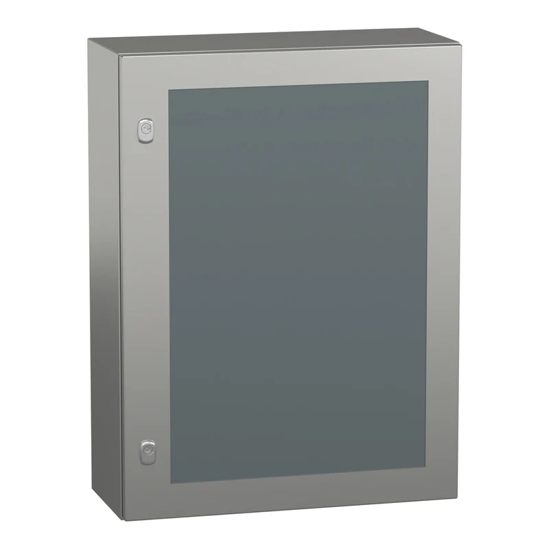 Wall Mounted Enclosure, PanelSeT S3X, Stainless Steel 304L, Glazed Door, 800x600x250mm, IP66