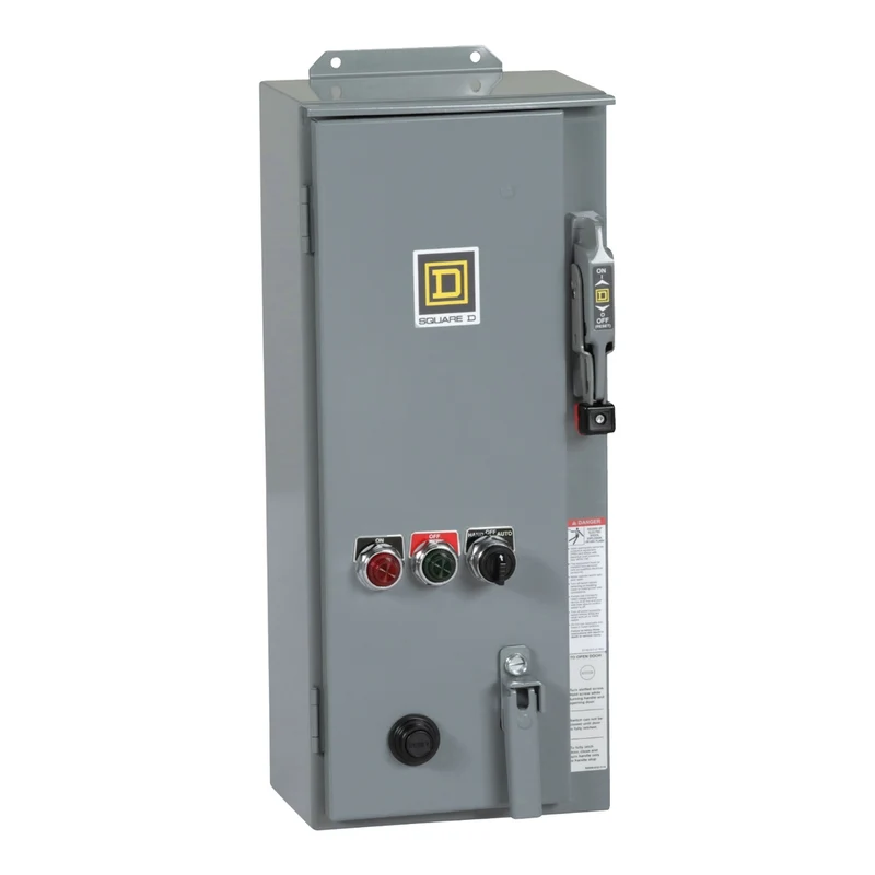 NEMA Combination Starter, Type S, 30A Fusible Disconnect, Size 1, 27A, Melting Alloy Overload, 120VAC Coil, NEMA 3R/12 [TAA]