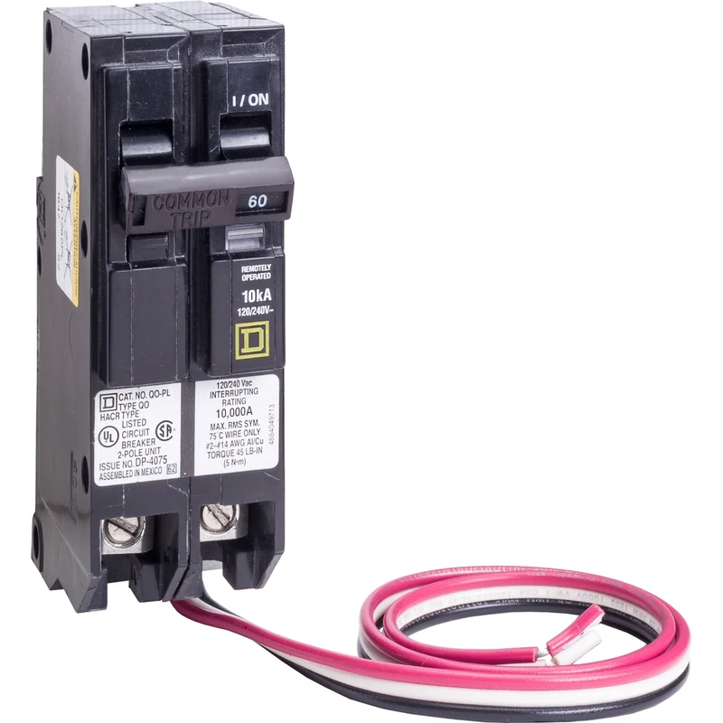 Mini Circuit Breaker, QO, 60A, 2 Pole, 120/240VAC, 10kA, Plug In, Powerlink