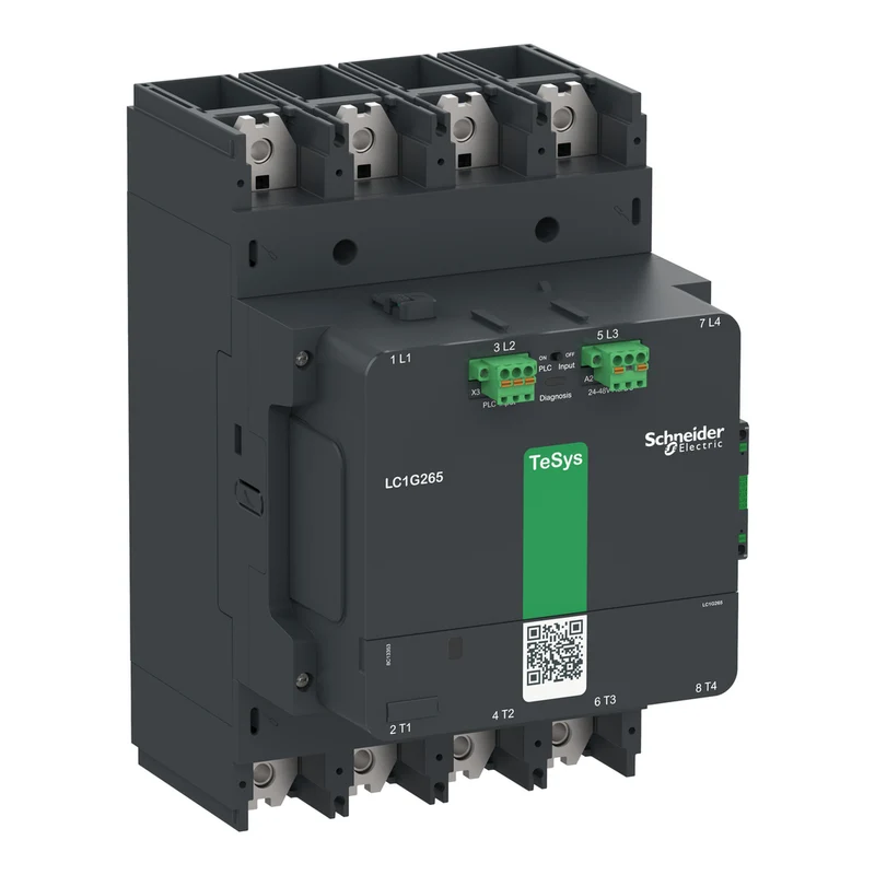 Contactor, High Power, TeSys Giga, Advanced Version, 4 Pole/NO, AC-1 <=440V 550A, 200-500VAC/DC Coil
