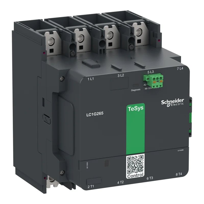 Contactor, High Power, TeSys Giga, Standard Version, 4 Pole/NO, AC-1 <=440V 440A, 48-130VAC/DC Coil