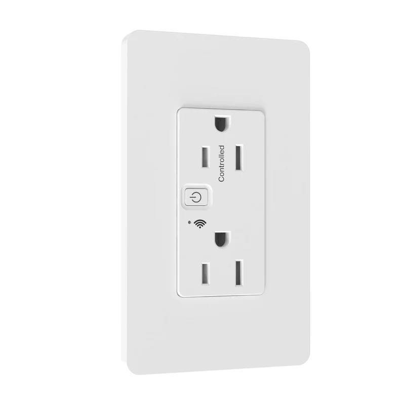 Receptacle, X Series, 15A, Decorator, WiFi, Matter, White, WP