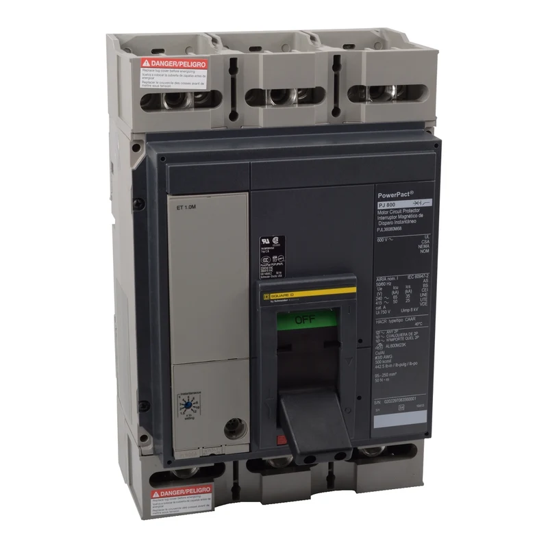 Motor Circuit Protector, PowerPacT P, 1000A, 3 Pole, 600VAC, 25kA, Lugs, ET1.0l, 80%