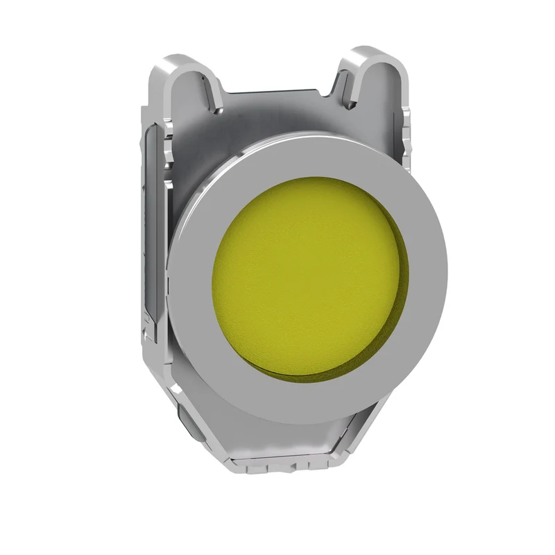 Head For Non Illuminated Push Button, Harmony XB4, Flush Mounted Yellow Pushbutton Recessed