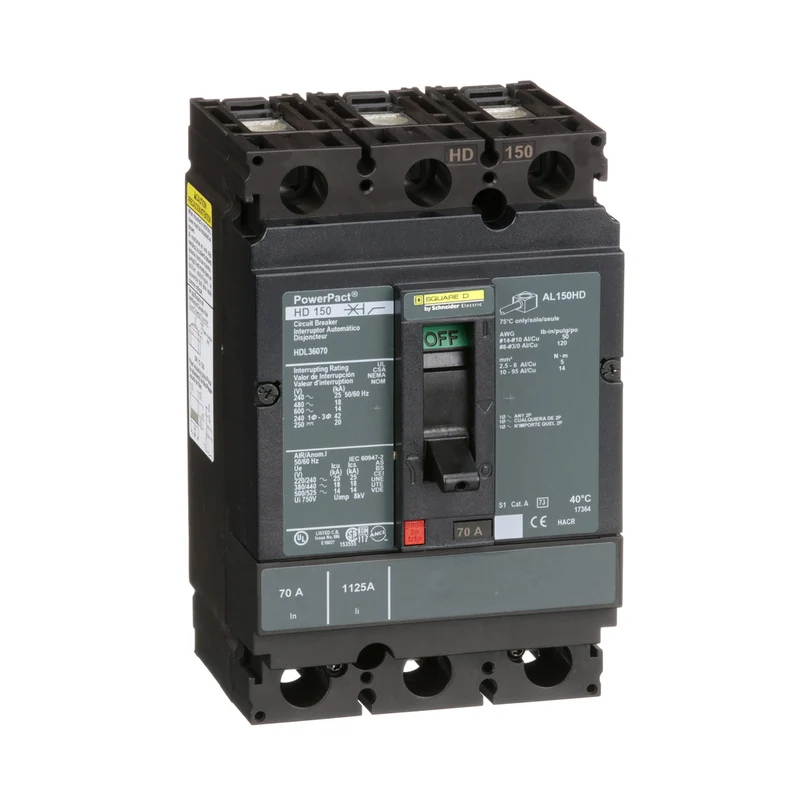 BREAKER MOLDED CASE 70A 3P 600V