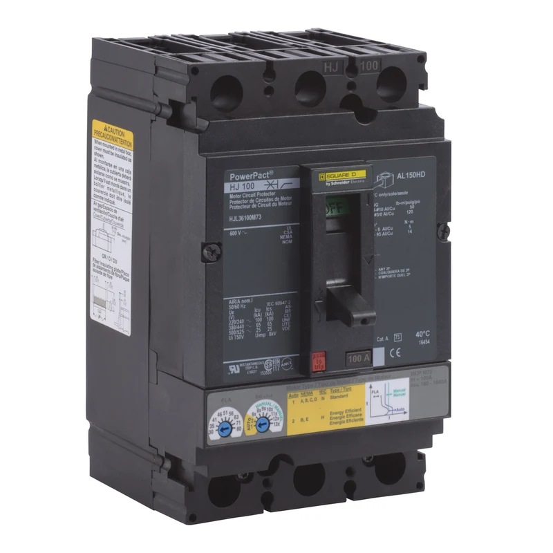 BREAKER 100A 3P 600VAC H-FRAME 25KA 30-80A MOTOR