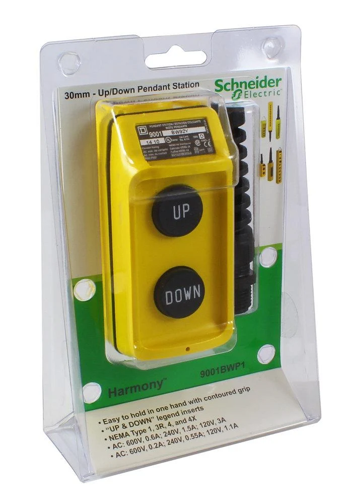 PUSHBUTTON 2-UNIT PENDANT KIT UP-DOWN STATION YELLOW