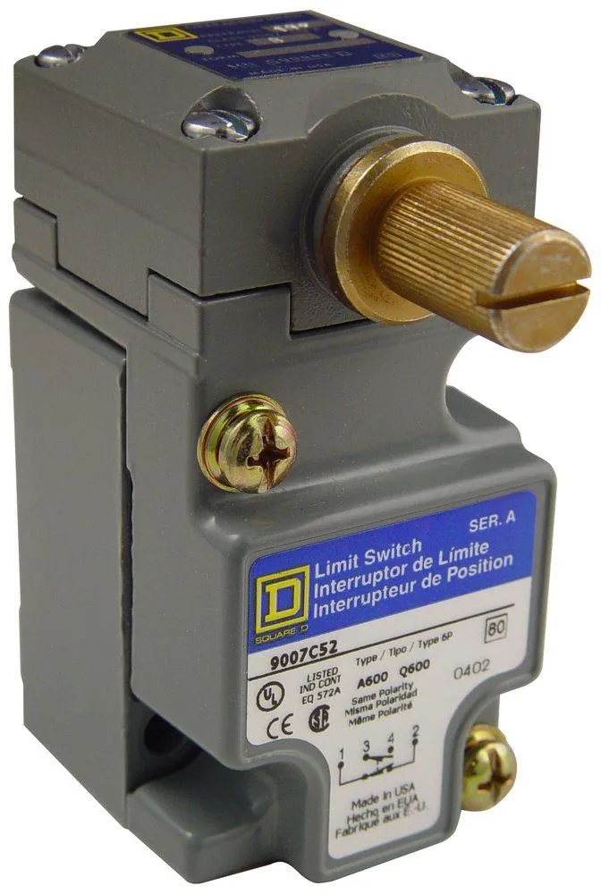 LIMIT SWITCH 1-NO 1-NC CONTACT LEVER ARM SPRING RETURN