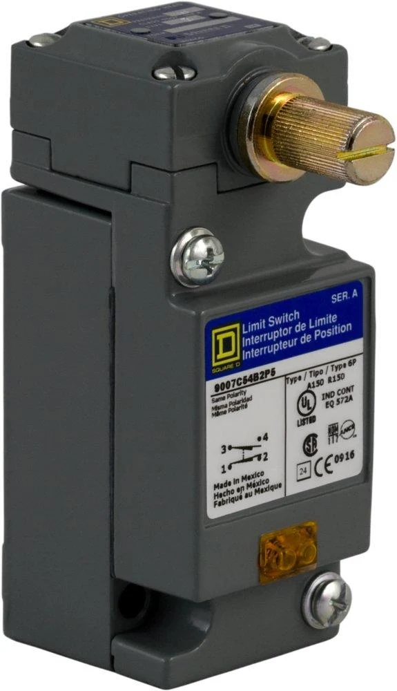 LIMIT SWITCH 1-NO 1-NC PRETRAVEL SPRING RETURN NEON& PLUG
