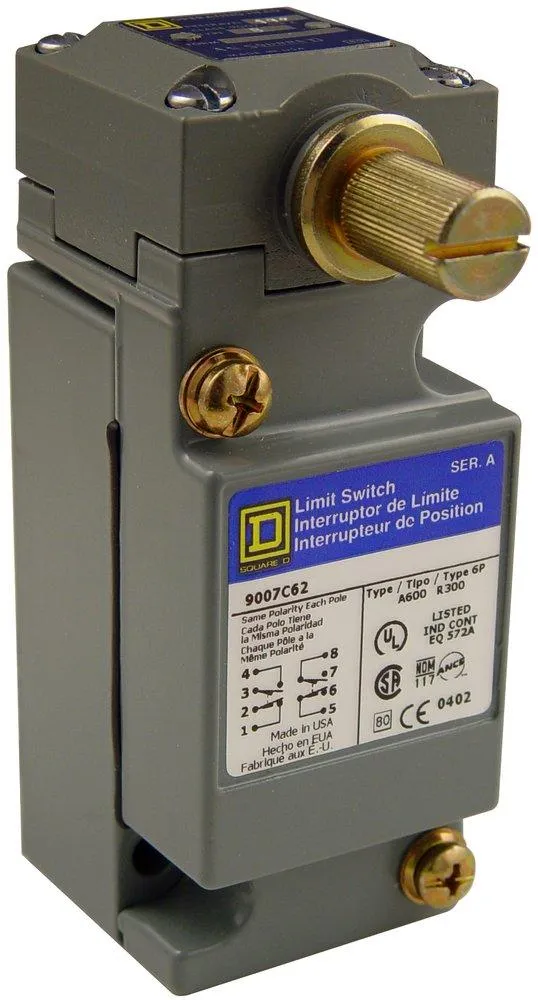 LIMIT SWITCH 2-NO 2-NC PRETRAVEL SPRING RETURN
