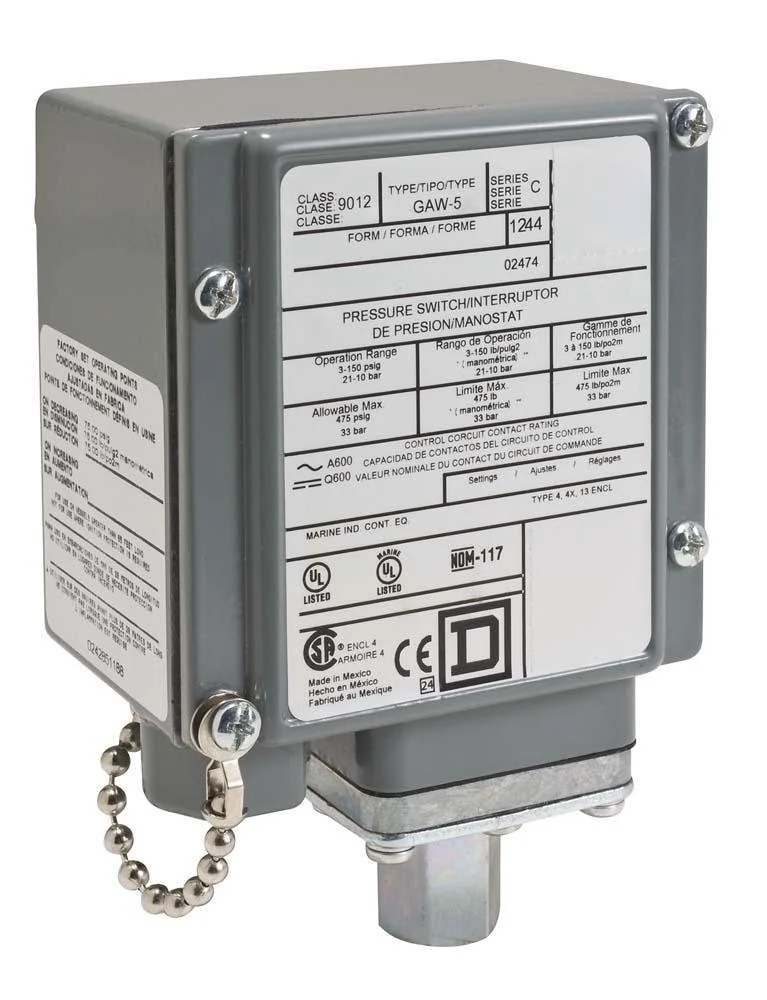 PRESSURE SWITCH SPDT ADJUSTABLE DIFFERENT 1.5 TO 75 RANGE