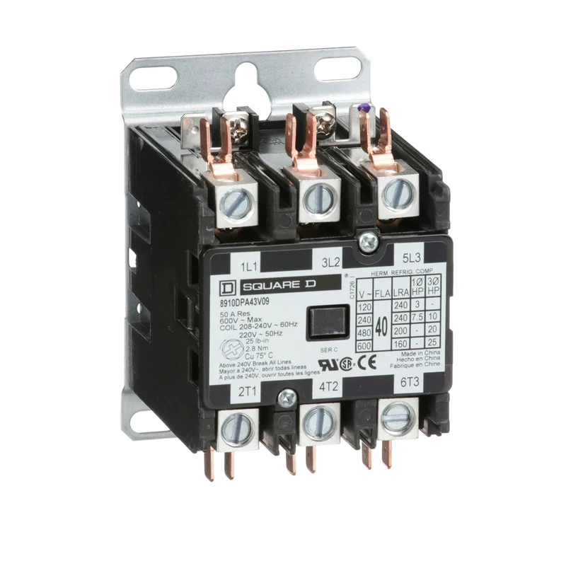CONTACTOR 3P 40A 600VAC 3-NO CONTACT 208-240VAC COIL