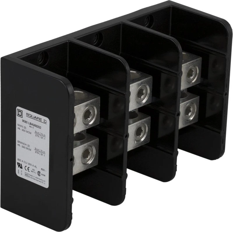 BLOCK TERMINAL 3P 2X#4-350MCM MAIN 2X#4-350MCM BRANCH