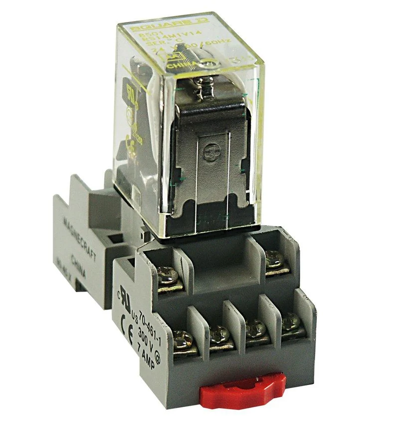 SOCKET SNAP MOUNT 7A 300V 14-PIN SPADE SCREW TERMINAL