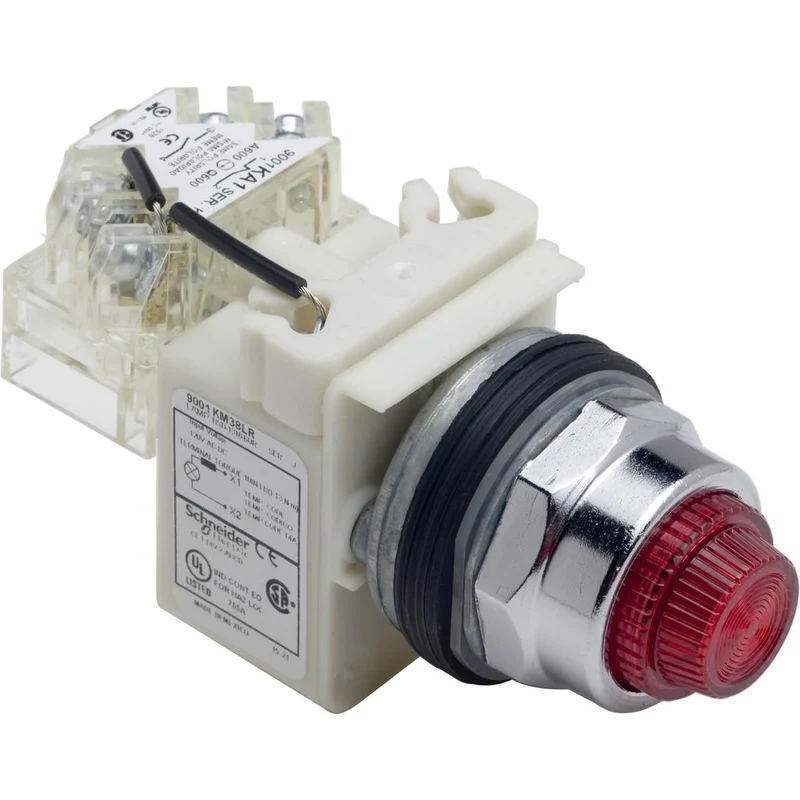 PUSHBUTTON PUSH TO TEST PILOT LIGHT 1NC 120VAC/DC