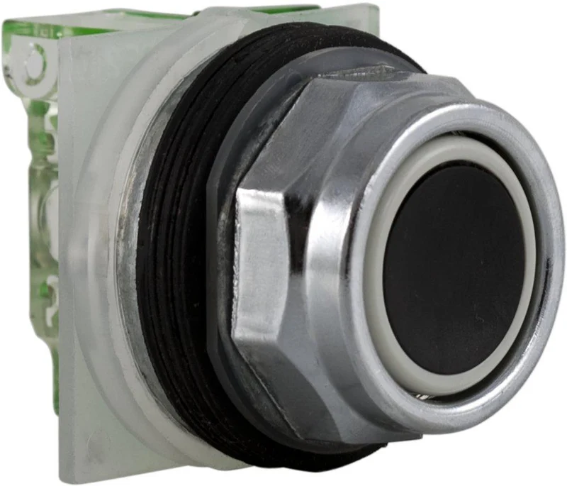 PUSHBUTTON 30MM NON ILLUMINATED 1-NO CONTACT BLACK