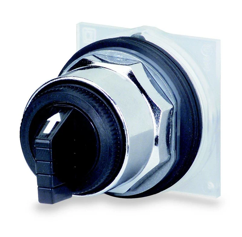 SWITCH SELECTOR 3-POS 30MM NON ILLUM. NO CONT BLOCK BLACK