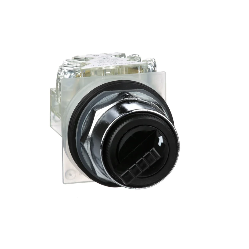 SWITCH SELECTOR 2-POS 30MM 1-NC CONT ON RIGHT BLACK
