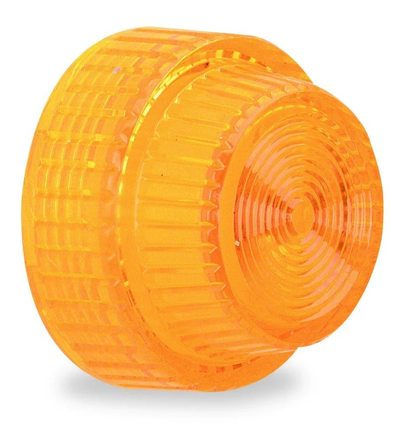 LENS 30MM PLASTIC FOR PILOT LIGHT AMBER