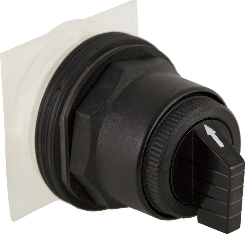 SWITCH SELECTOR 3-POS 30MM SPRING RETURN TO CENTER BLK