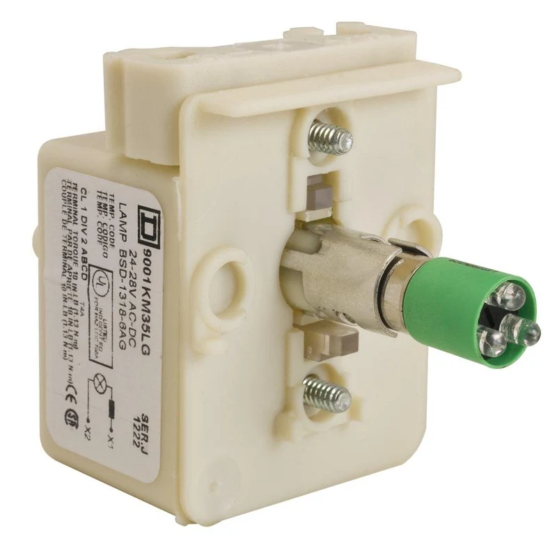 PUSHBUTTON 30MM LIGHT MODULE RESISTANCE 24V LED GREEN