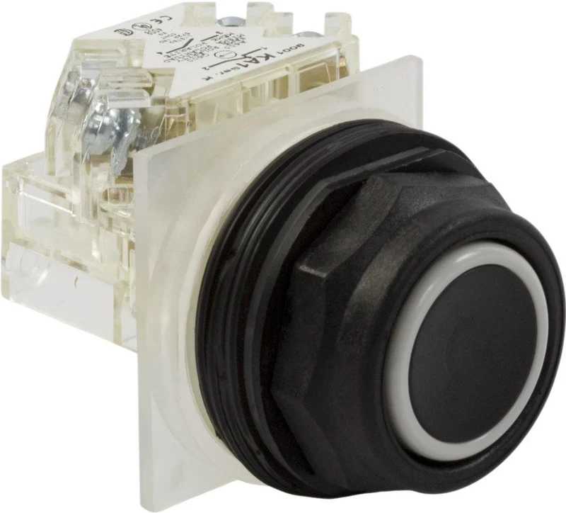 PUSHBUTTON 30MM NON ILLUMINATED 1-NO 1-NC BLACK