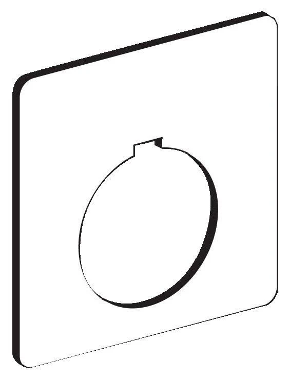 NAMEPLATE BLANK 30MM PUSHBUTTON BLACK ON WHITE