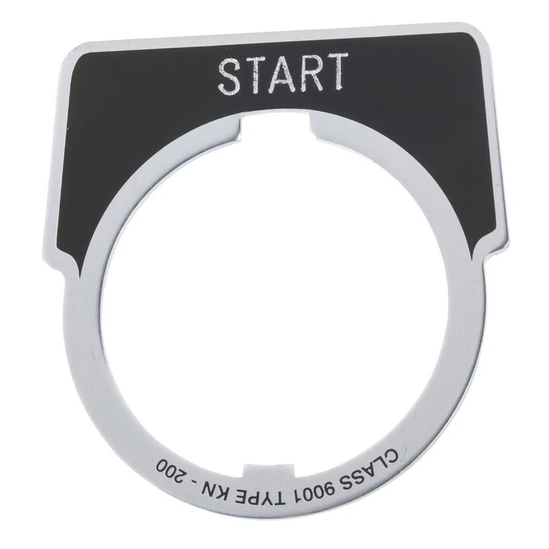 NAMEPLATE START 30MM PUSHBUTTON BLACK