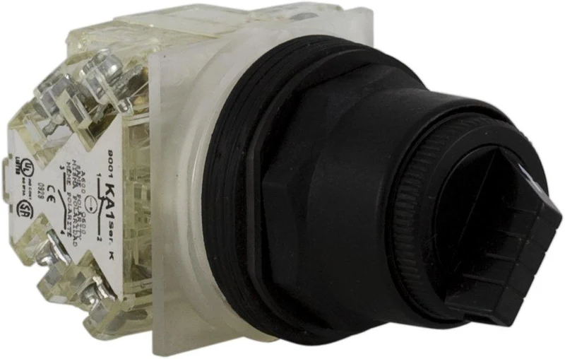 SWITCH SELECTOR 2-POS 30MM NON ILLUM. CONTACT BLOCK BLACK