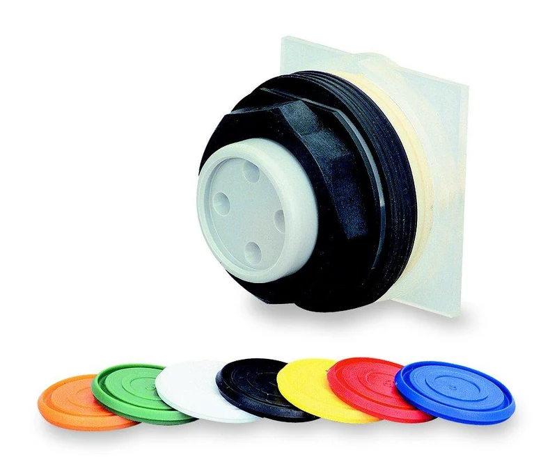 PUSHBUTTON 30MM NON ILLUM. NO GUARD NO CONTACT 7-COLORS