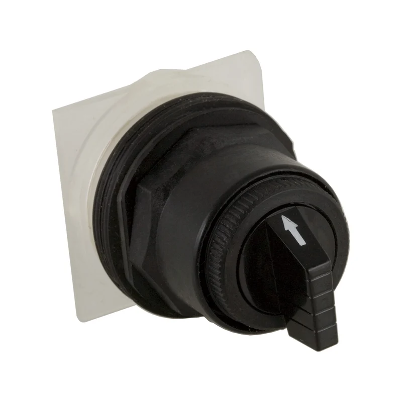 SWITCH SELECTOR 3-POS 30MM NON ILLUM. LESS CONT BLOCK BLK