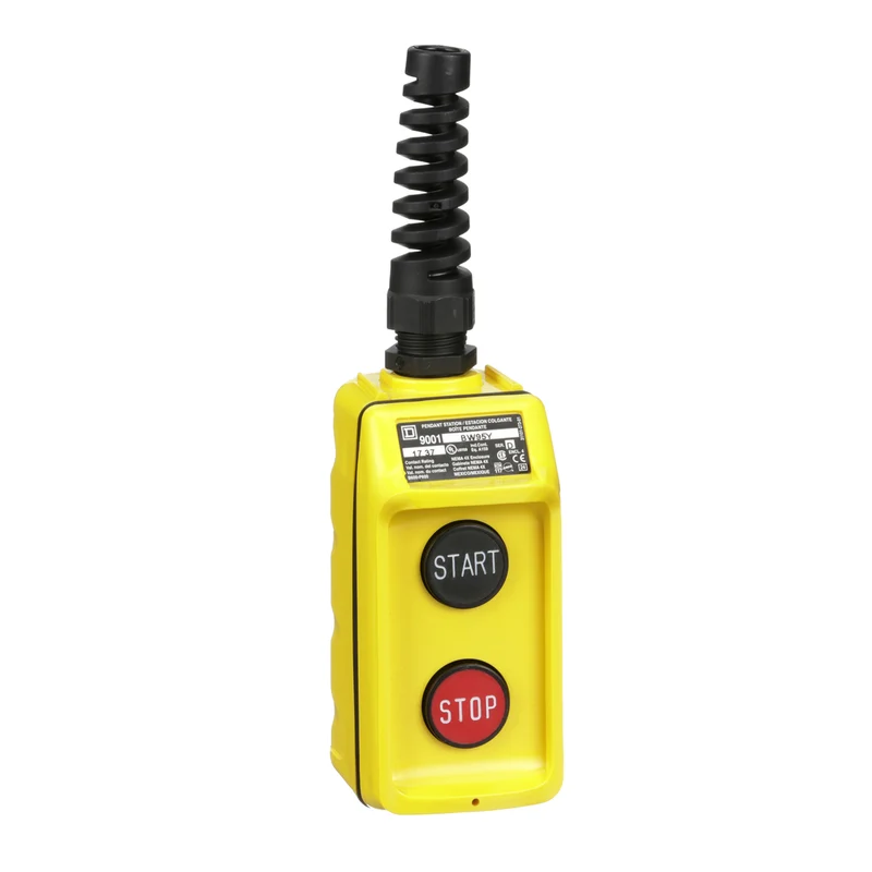 PUSHBUTTON 5-UNIT PENDANT STATION 600VAC 5A T-BW YELLOW