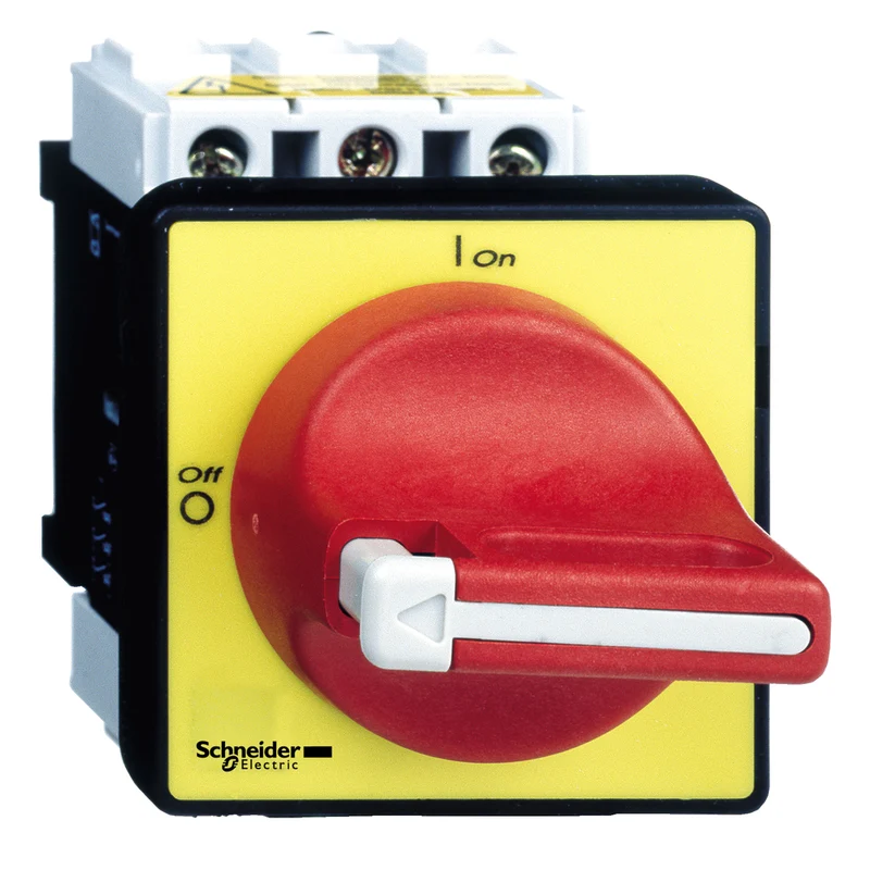 SWITCH MANUAL 3P 32A 600V PADLOCKING HANDLE RED/YELLOW