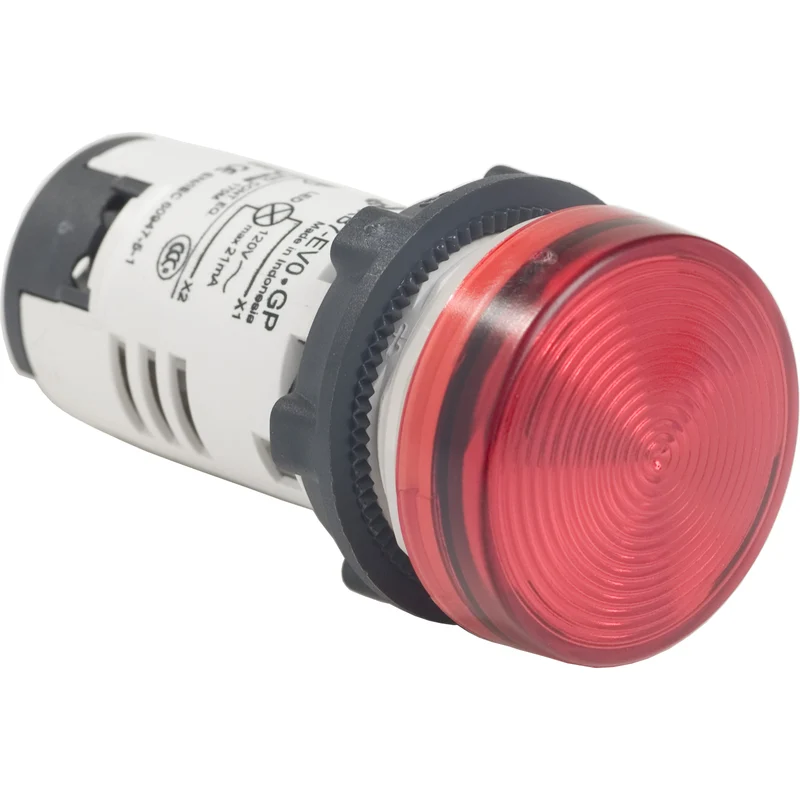PILOT LIGHT LED 22MM 120V RED
