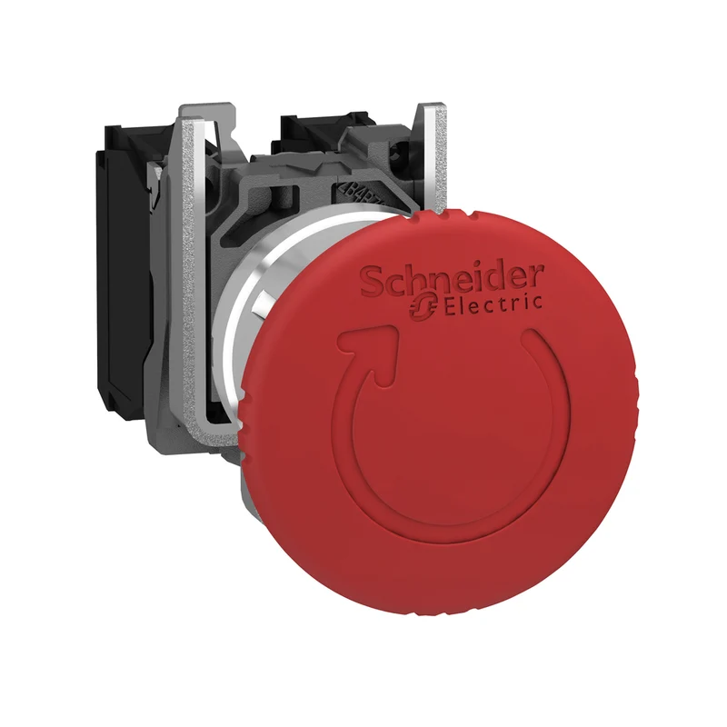 PUSHBUTTON MAINTAINED 2-NC 40MM MUSHROOM RED