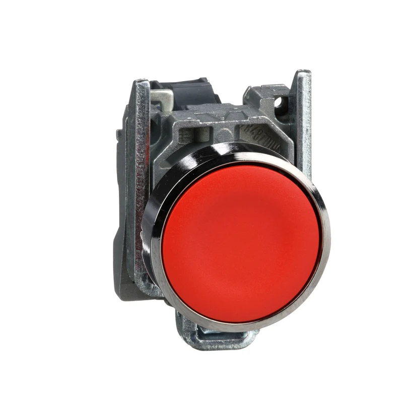 PUSHBUTTON MOMENTARY 1-NC CONT NON ILLUM. FLUSH RED
