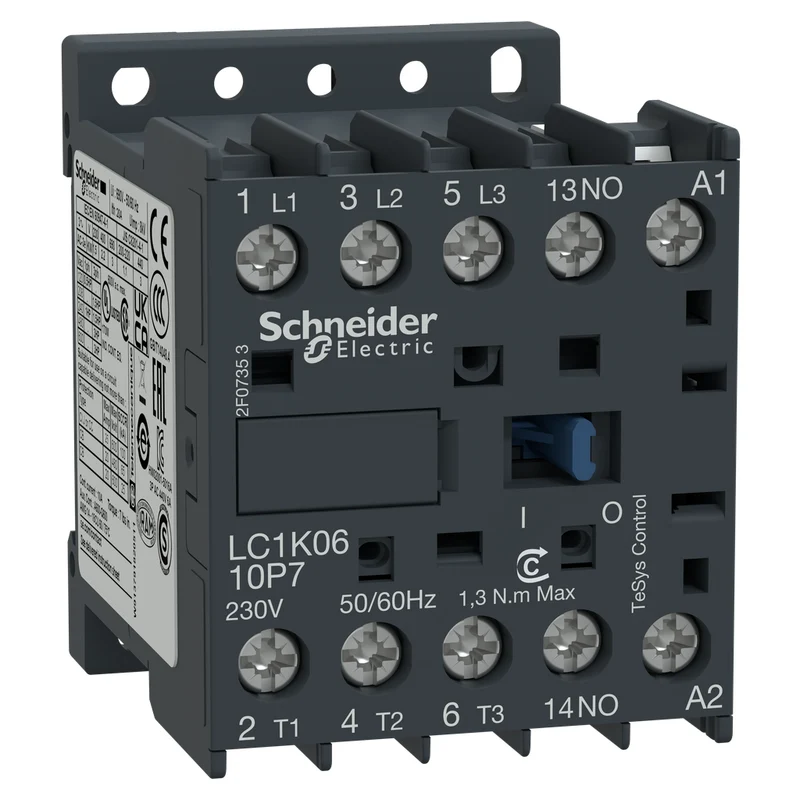 CONTACTOR 3P 6A AC3 600VAC 1NC AUX CONTACT 120V COIL