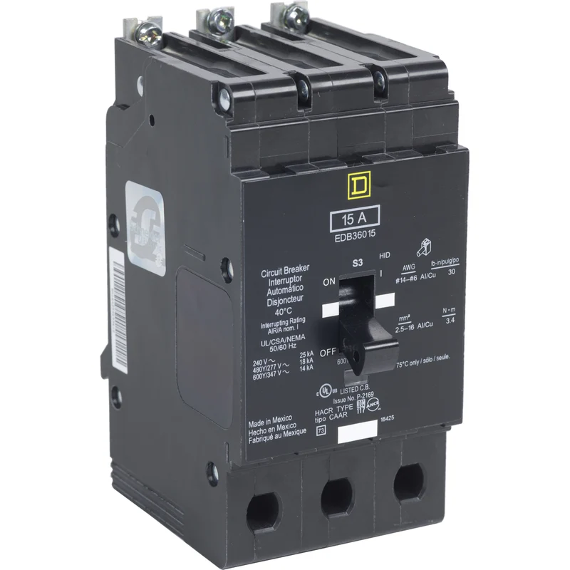 BREAKER 15A 3P 600VAC BOLT-ON TYPE