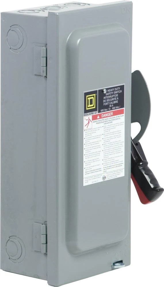 SWITCH FUSED 30A 3P 3W 600VAC/DC CLASS J FUSE NEMA 1