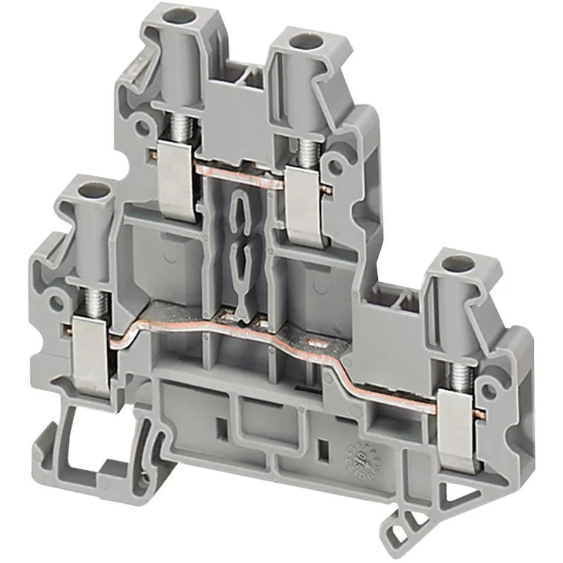 SCREW TERMINAL 2 LEVEL 4PTS 4MM2 GREY
