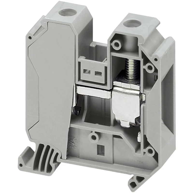 SCREW TERMINAL BLOCK PASSTHROUGH 35MM 125A GREY
