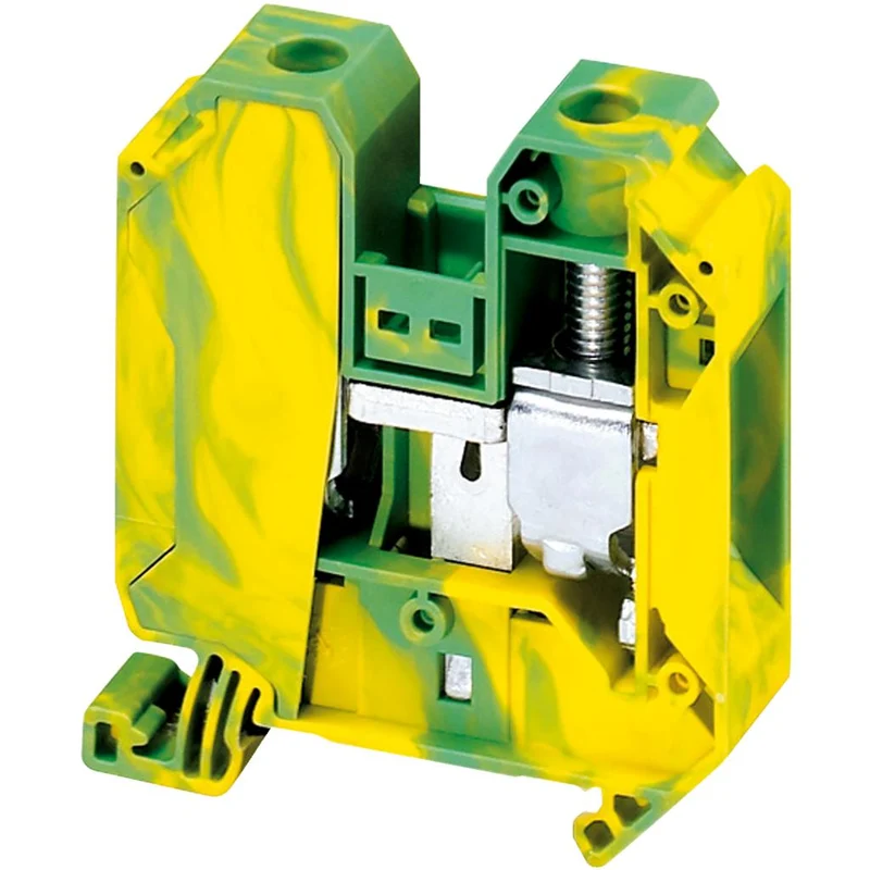 SCREW TERMINAL 2PTS BLOCK GROUND 35MM 125A GREEN-YELLOW