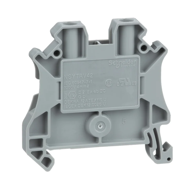 SCREW TERMINAL 2PTS 4 SQUARE MM GREY