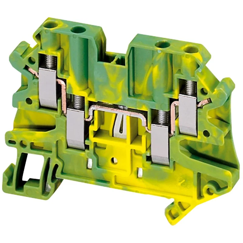 SCREW TERMINAL GROUND 4PTS 4MM2 GREEN-YELLOW