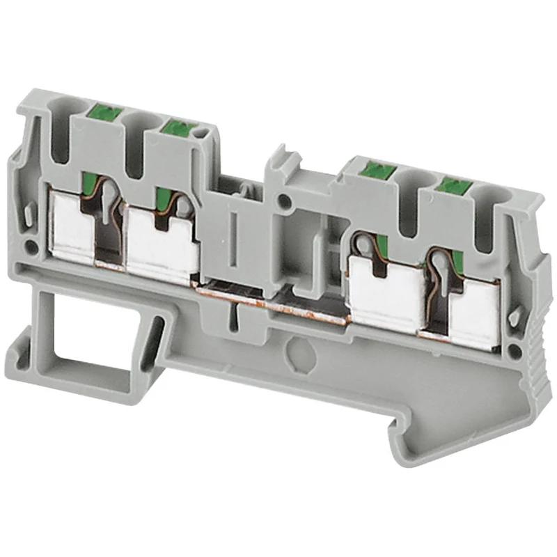 PUSH-IN TERMINAL 4PTS 2,5 SQUARE MM GREY