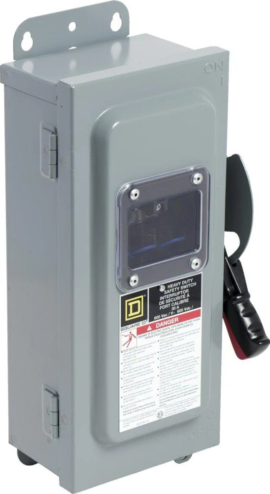SWITCH FUSED 30A 3P 3W 600VAC/DC CLASS J FUSE NEMA 3R/12